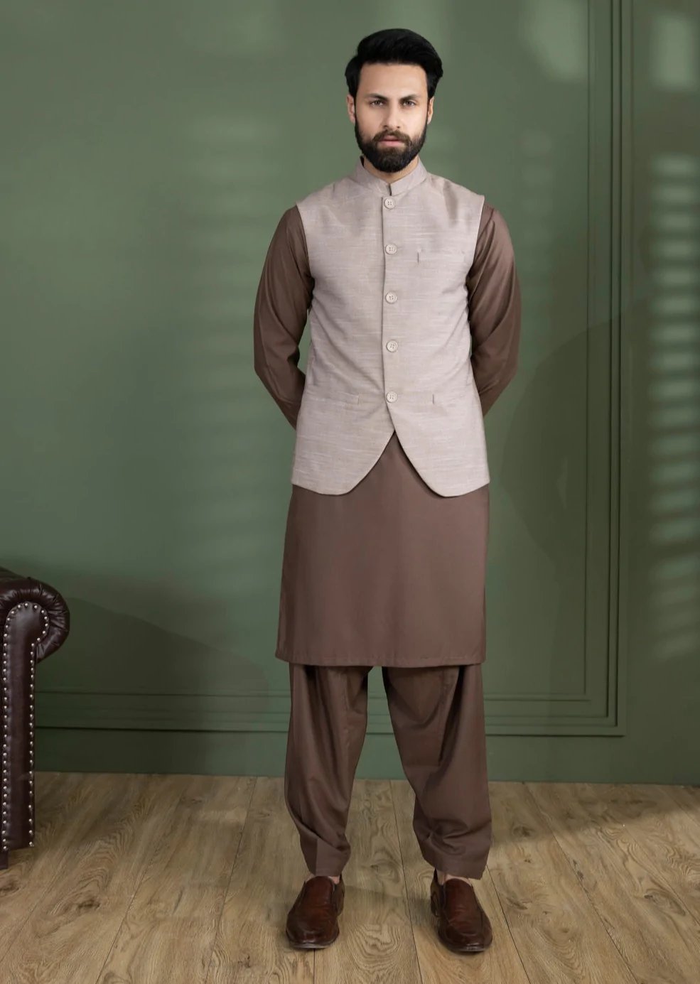 Shalwar kameez with waistcoat 2019 sale