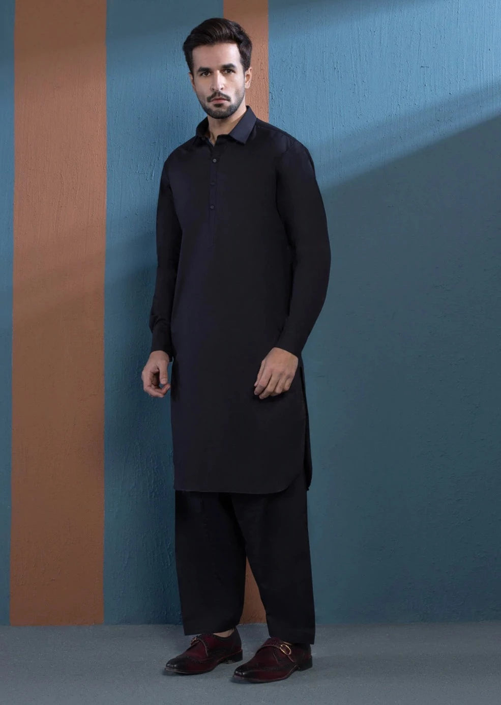 Black kameez best sale shalwar mens