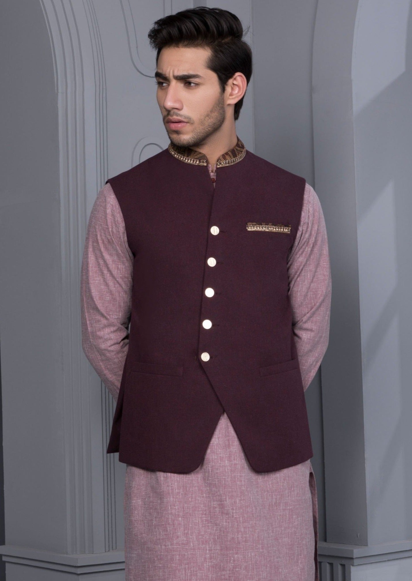 Wine 2025 colour waistcoat