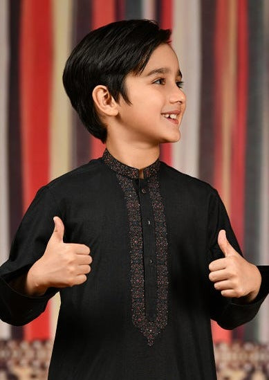 Black - Boys Kameez Shalwar