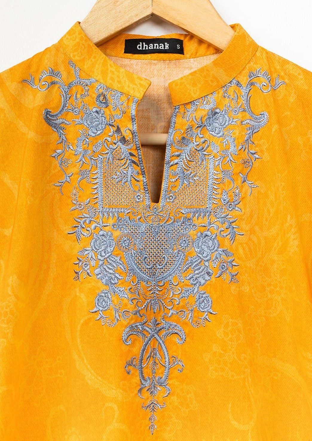 Orange : Embroidered Kurta (Shirt only)