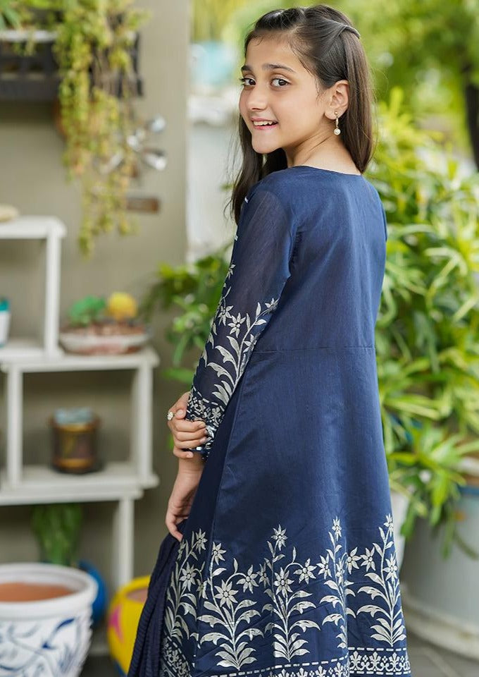 Navy Blue - Girl's Dress
