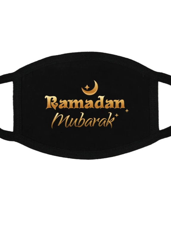 Black Face Mask - Ramadan Mubarak