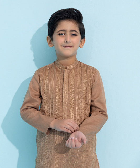 Brown - Boy's Kurta Shalwar