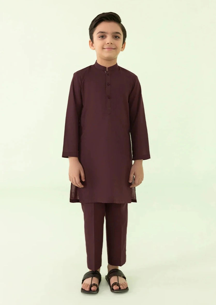 Maroon - Boy's Kurta & Shalwar