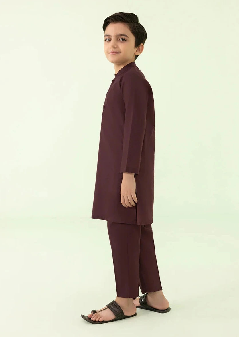 Maroon - Boy's Kurta & Shalwar