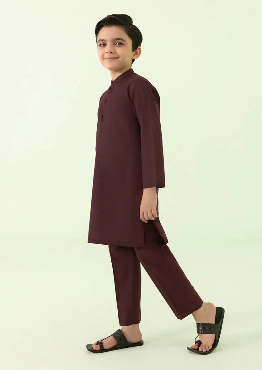 Maroon - Boy's Kurta & Shalwar