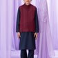 Blue & Maroon : Boy's Kurta, Shalwar & Waistcoat