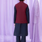 Blue & Maroon : Boy's Kurta, Shalwar & Waistcoat