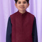 Blue & Maroon : Boy's Kurta, Shalwar & Waistcoat