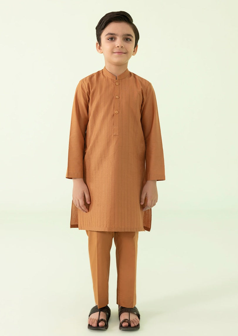 Rust - Boy's Kurta & Shalwar