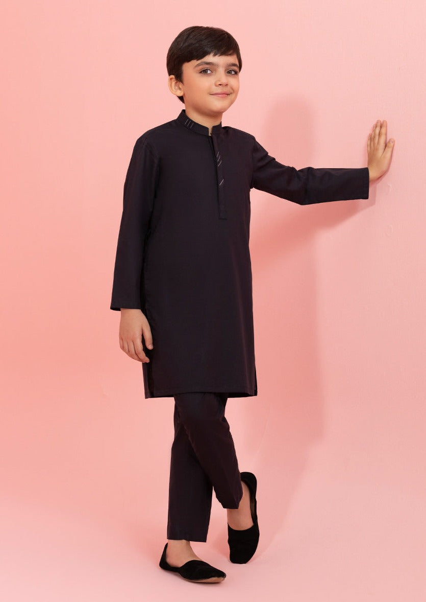 Black - Boy's Kurta & Shalwar