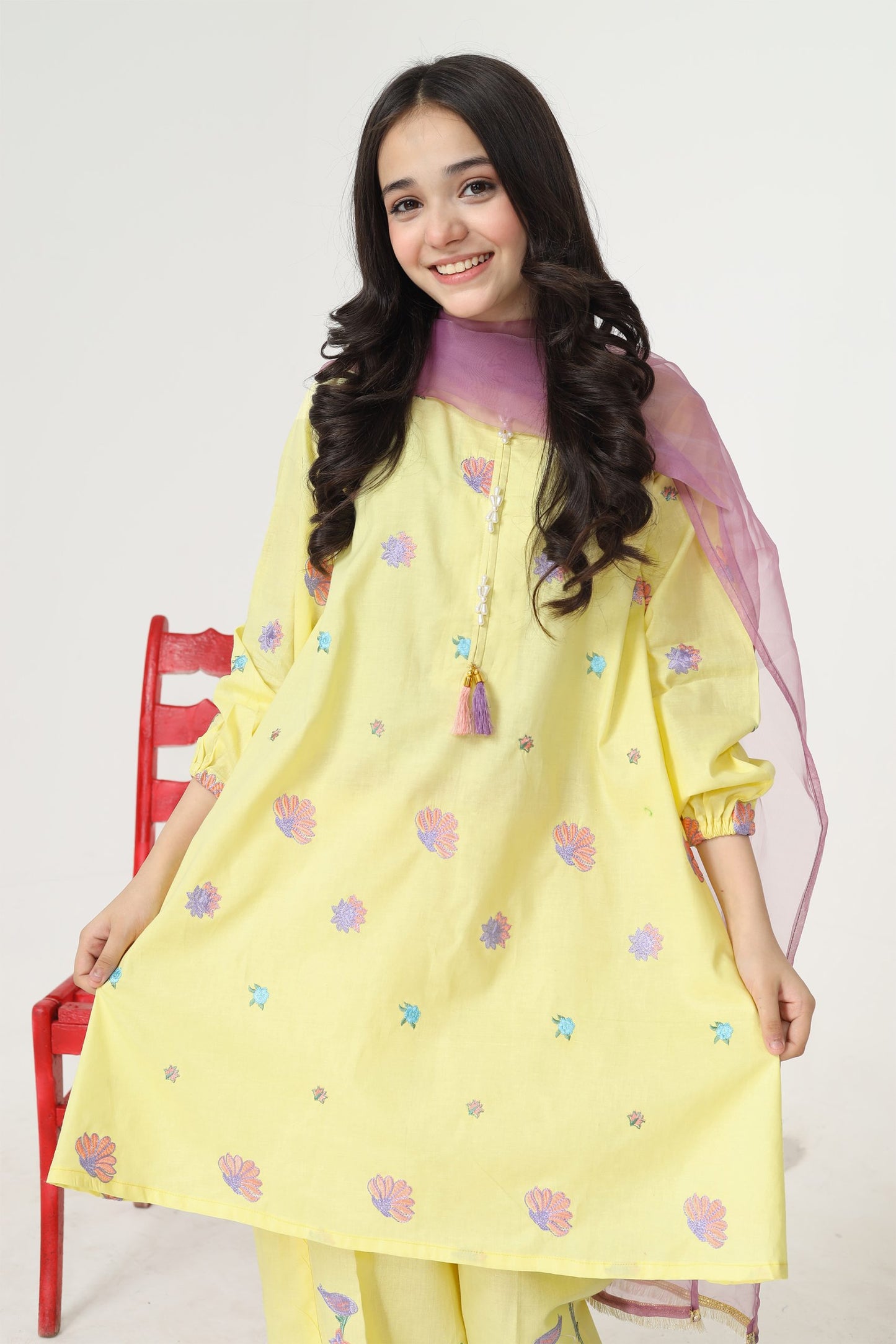 Yellow - Girl's Dress