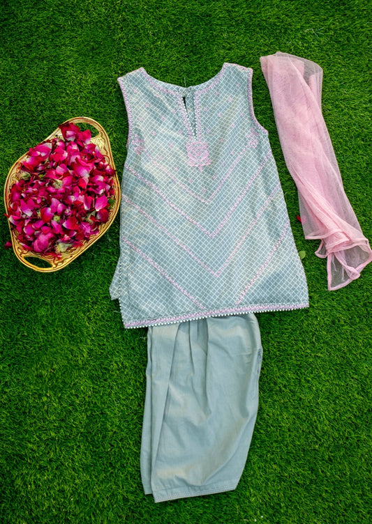 Grey & Pink - Infant Girl's Dress