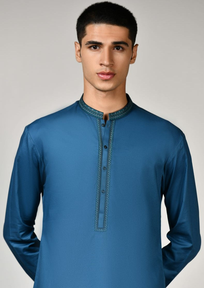 Sea Green - Teen Boy's Kameez & Shalwar