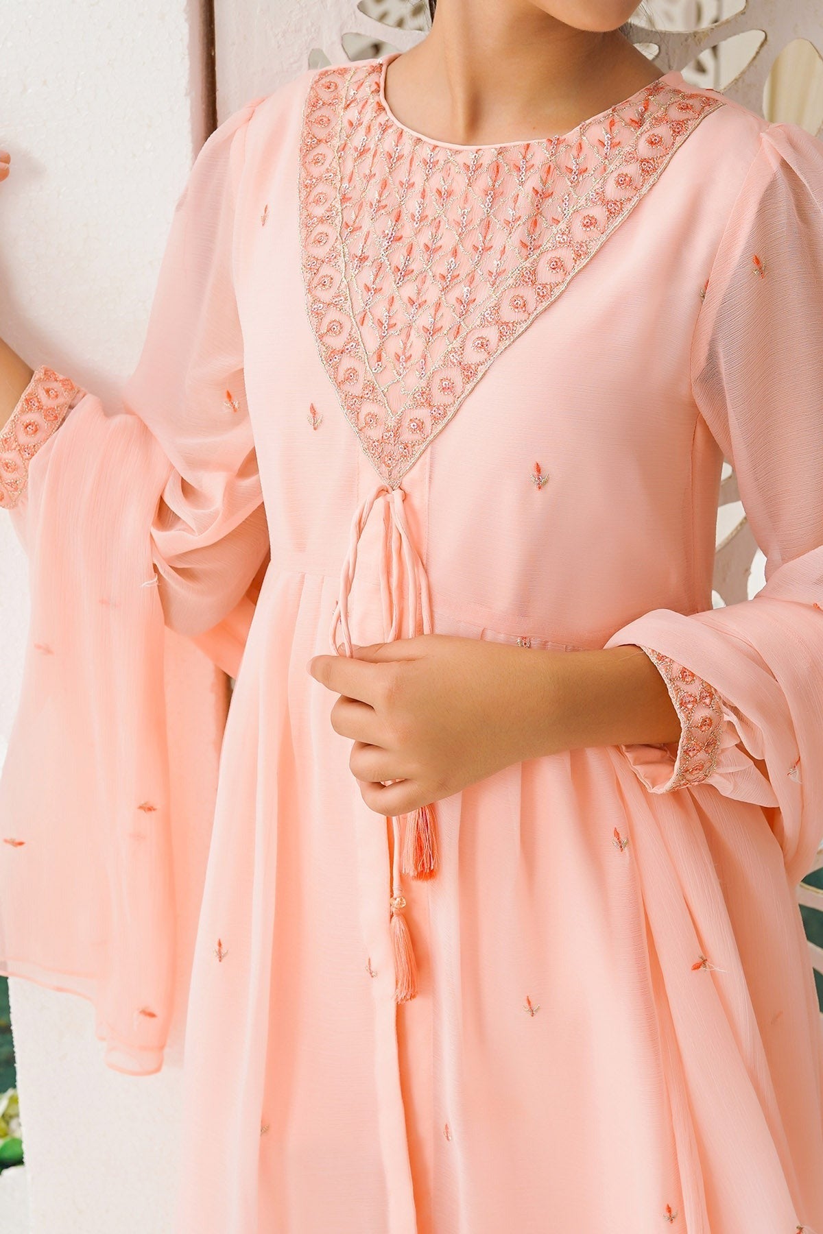 Peach - Girl's Dress