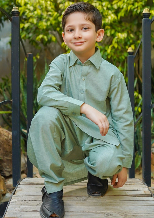 Green:  Boy's Kurta Shalwar