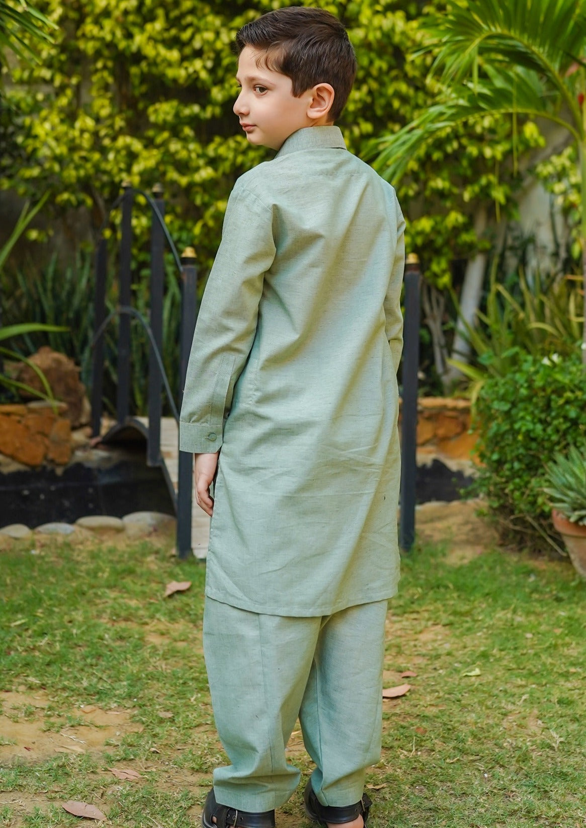 Green:  Boy's Kurta Shalwar