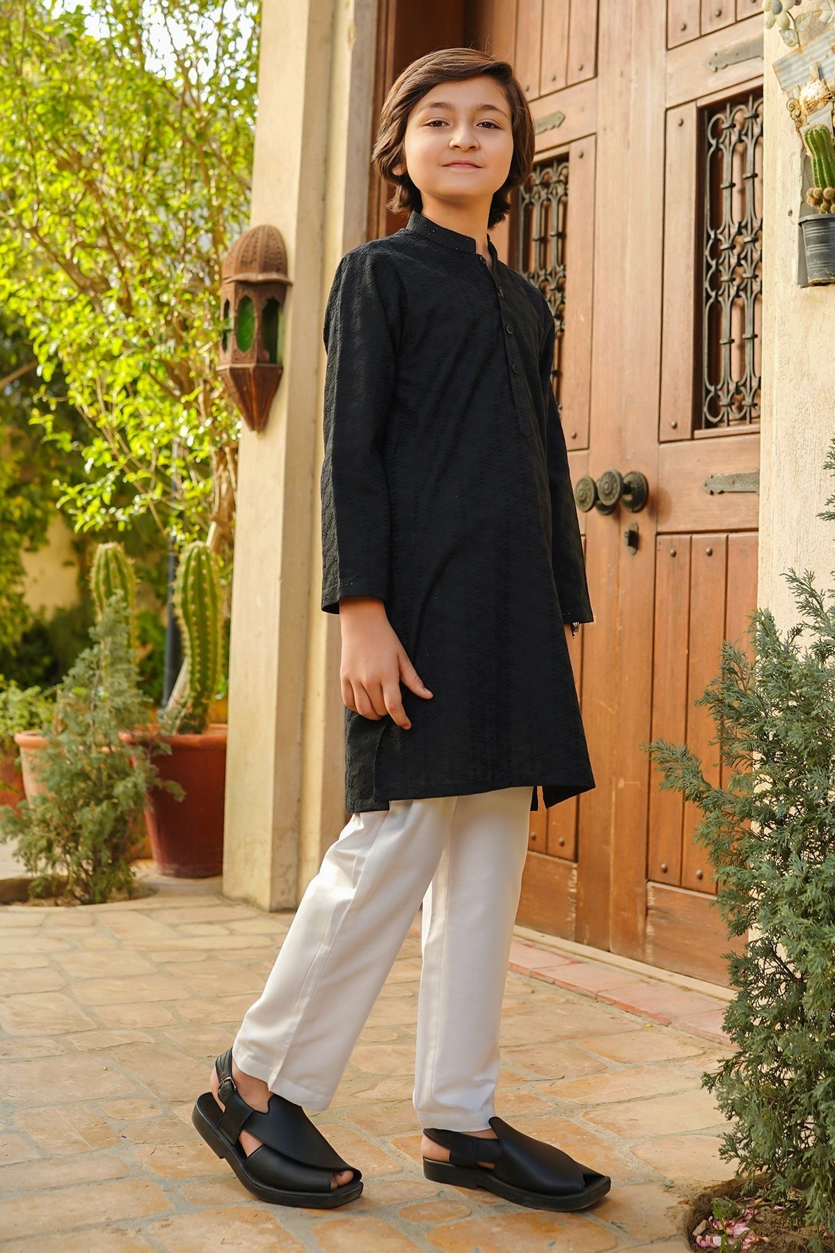 Black:  Boy's Kurta Shalwar