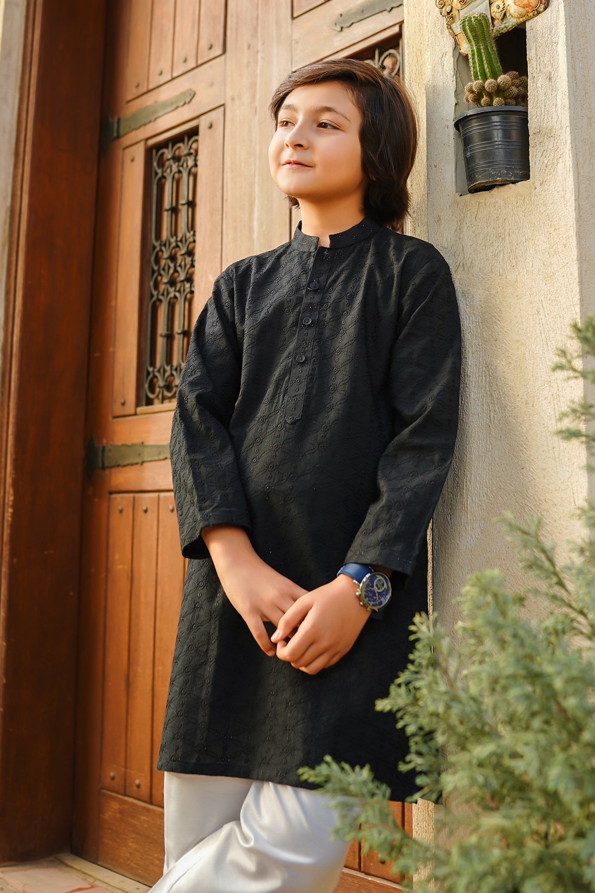 Black:  Boy's Kurta Shalwar