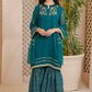 Green - Girl's Gharara Dress