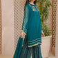 Green - Girl's Gharara Dress