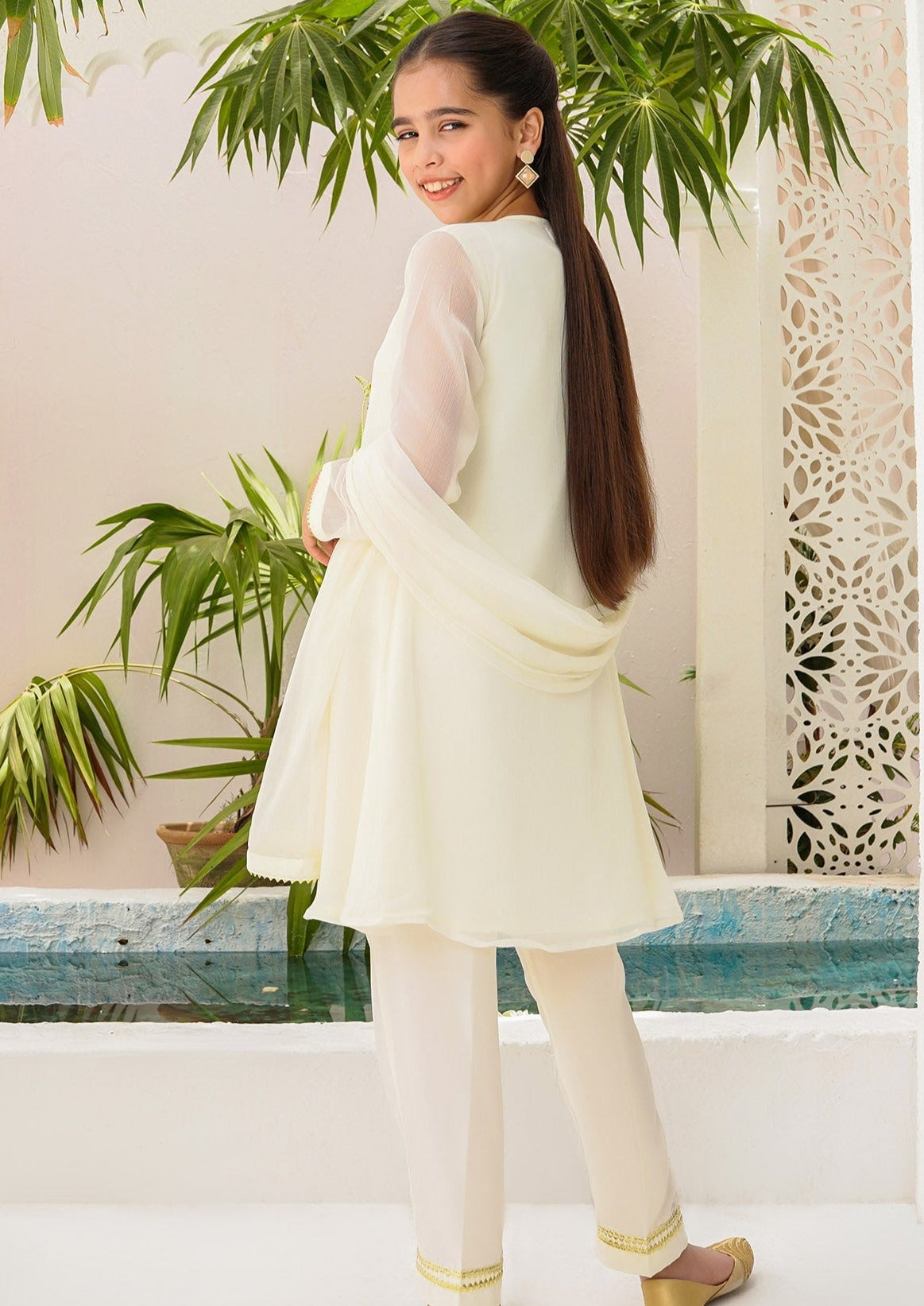 Ivory White - Girl's Dress