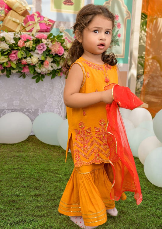 Yellow - Infant Girl's Gharara Dress