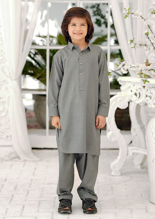 Grey :  Boy's Kurta Shalwar