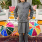 Grey : 3-Piece Kurta Shalwar