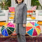 Grey : 3-Piece Kurta Shalwar