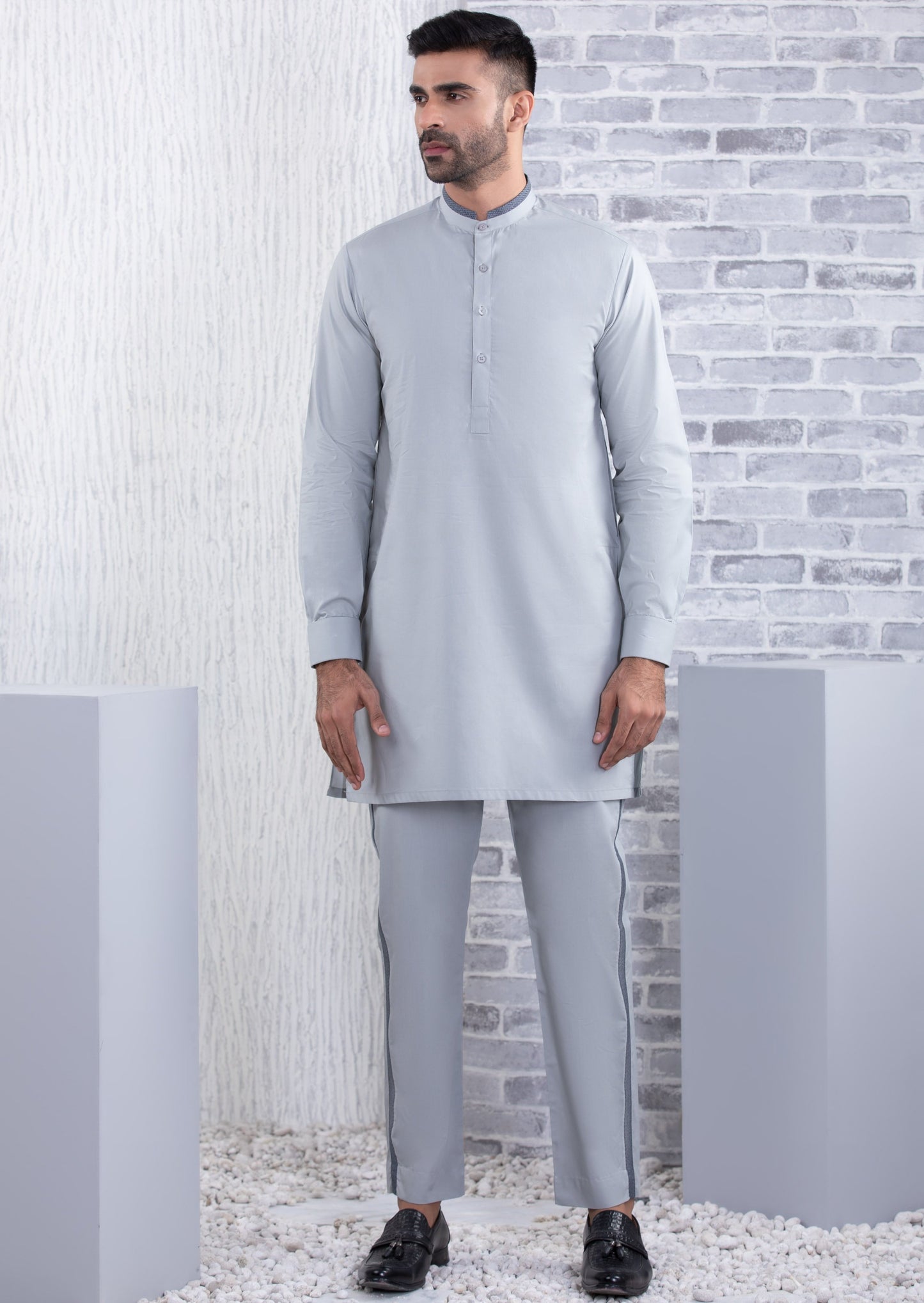 Light Grey - Men's Kurta Trouser