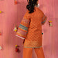Orange - Girls Embroidered Dress