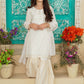 Off White - Girl's Gharara Dress