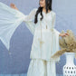 Ivory White - Girl's Gharara Dress