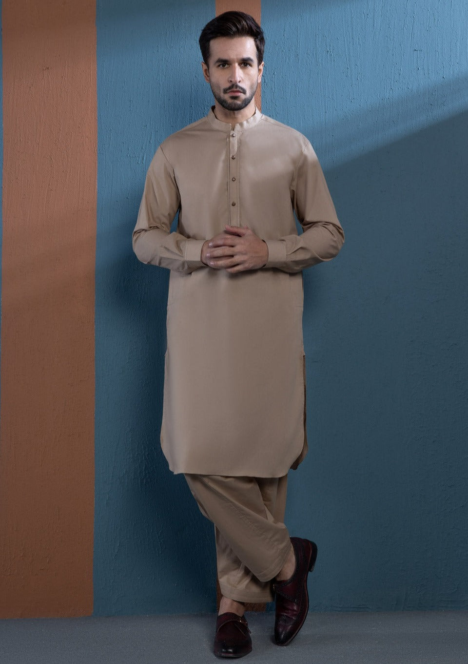 Light Brown - Men's Kurta Shalwar