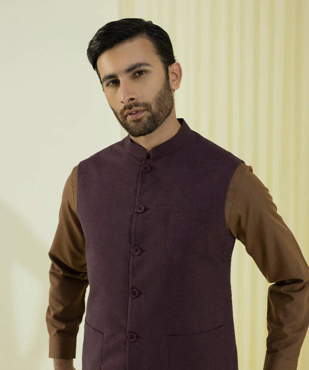 Dark Maroon - Men's Waistcoat