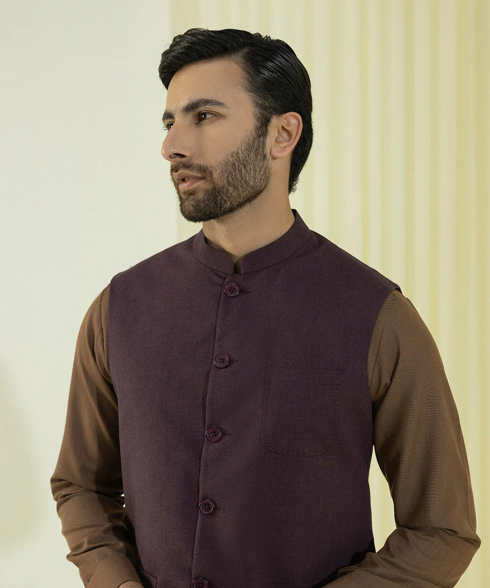 Dark Maroon - Men's Waistcoat