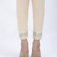 Beige - Textured Straight Pants