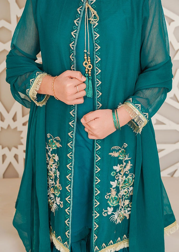 Emerald Green - Girl's Gharara Dress