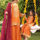Orange - Women's Gharara Dress