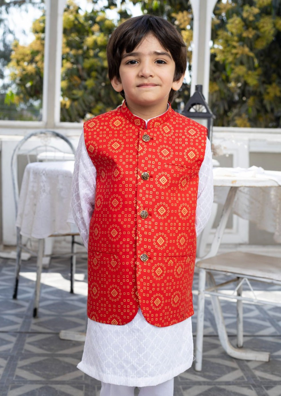 Red on sale waistcoat child