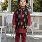 Black & Maroon:  Boy's Kameez, Shalwar & Waistcoat