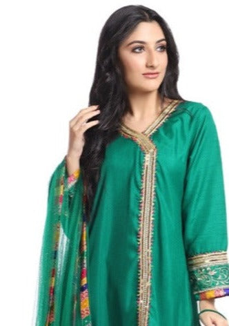Green - Women's Gharara Dress