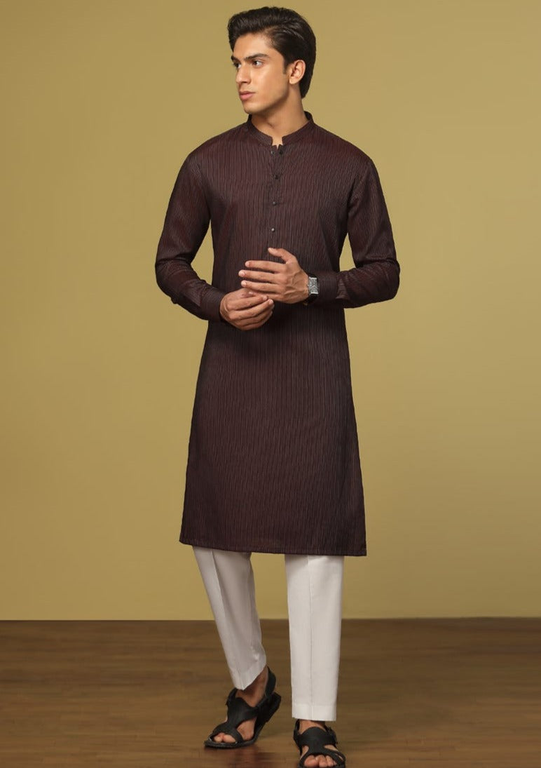 Maroon - Teen Boys Kurta