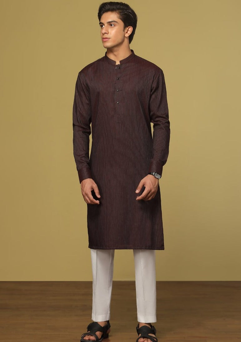 Maroon - Teen Boys Kurta