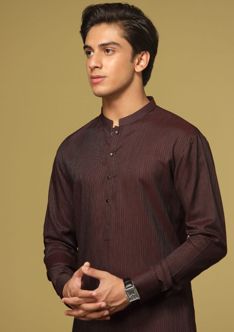 Maroon - Teen Boys Kurta