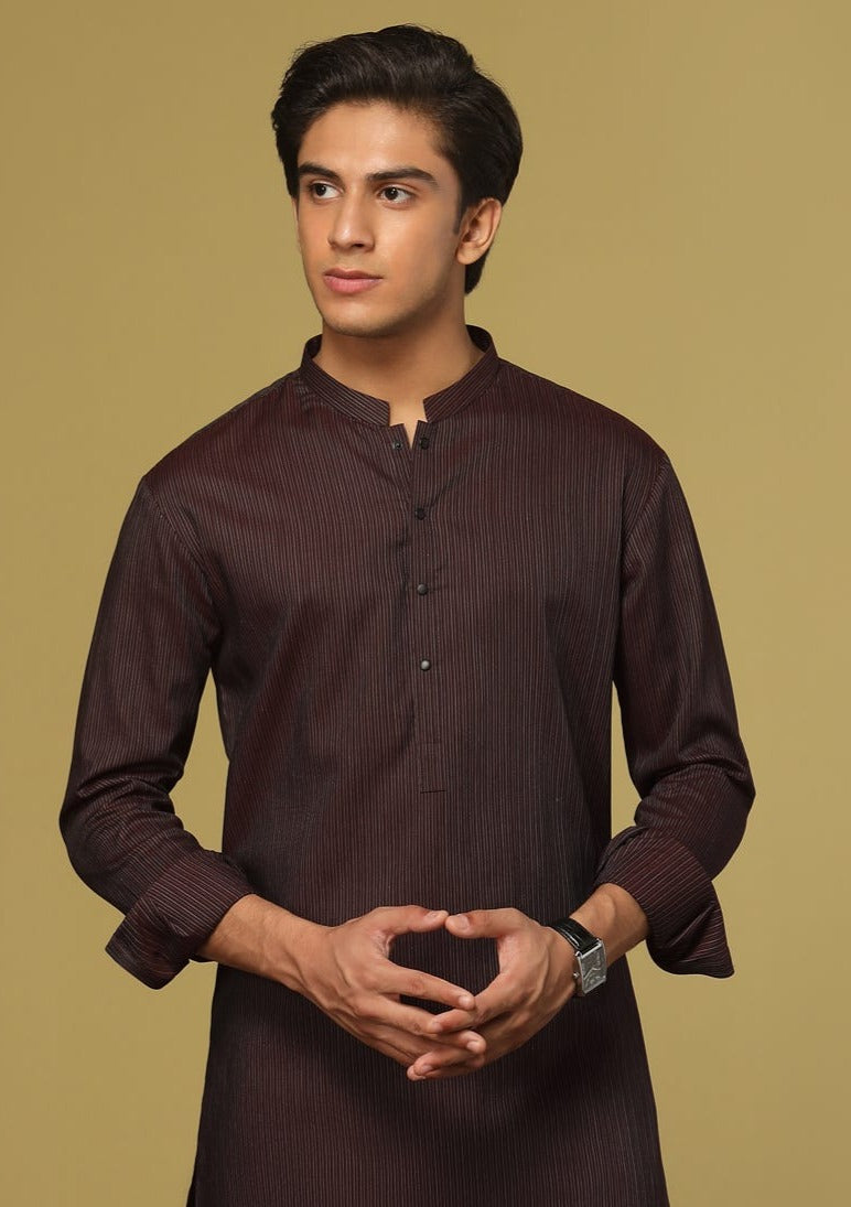 Maroon - Teen Boys Kurta