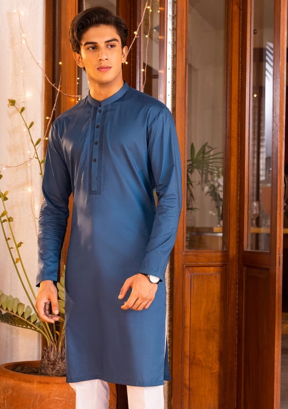 Teal Blue - Teen Boys Kurta