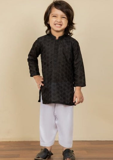 Black - Infant Boy's Kameez & Shalwar